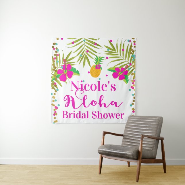 Tapete De Parede Cena de Fundo de Luau de Praia Tropical de Festa d (In Situ)