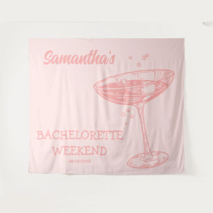 Tapete De Parede Cena de Fundo para Despedida de Solteira Retro Ros