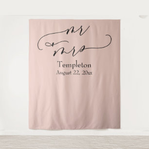 Tapete De Parede Cena de Fundo para Foto Sr e Sra Simple Blush