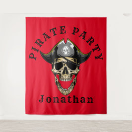 Tapete De Parede Cenário de aniversário com tema pirata