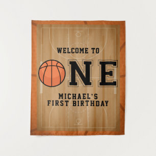 Tapete De Parede Cenário de Aniversário de Basquete