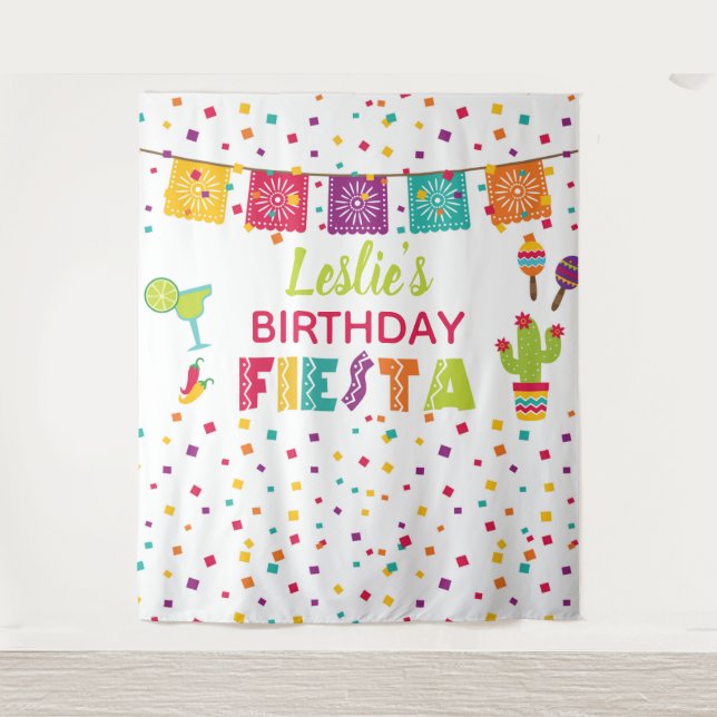 Tapete De Parede Cenário de Aniversário Fiesta - BR (Frente)