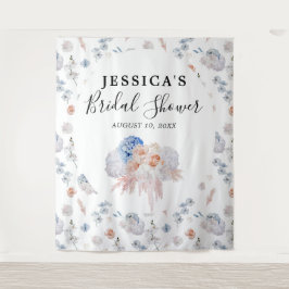 Tapete De Parede Cenário de chuveiro de noiva floral para cabine de