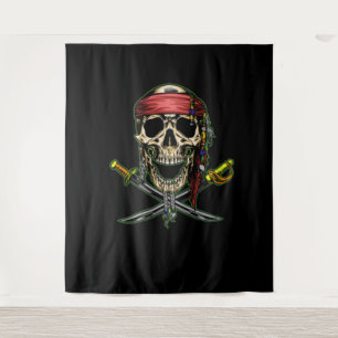 Tapete De Parede Cenário de Crânio de Pirata Falante