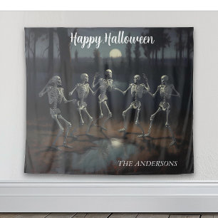 Tapete De Parede Cenário de esqueletos dançantes de Halloween