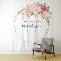 Cenário de Fundo Floral Rústico para Noiva do Futu
