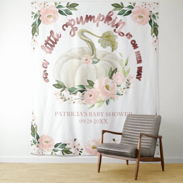 Tapete De Parede Cenário de Fundo para Chá de Bebê Pequena Abóbora  (In Situ)