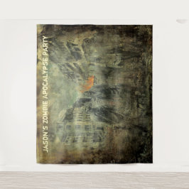 Tapete De Parede Cenário de Fundo para Festa de Apocalipse Zumbi