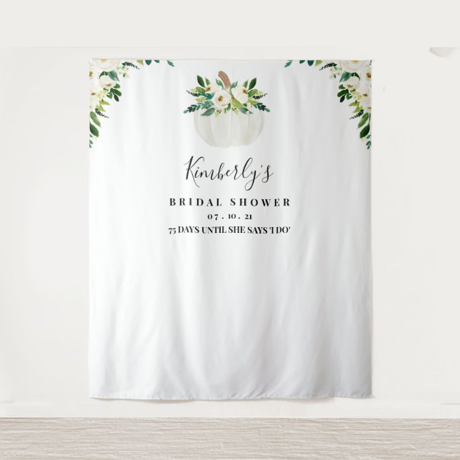 Tapete De Parede Cenário de Noiva com Abóbora, Acessório de Cabine  (Frente)