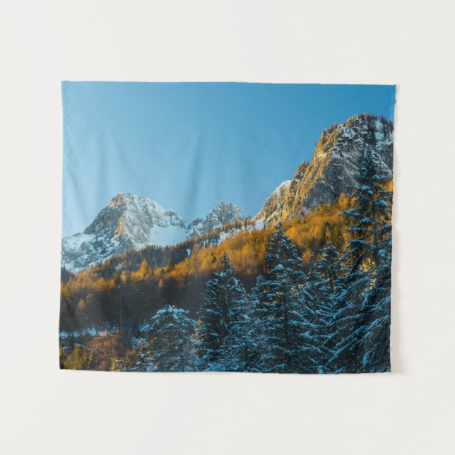 Tapete De Parede Cenário do outono e do inverno (Frente (Horizontal))