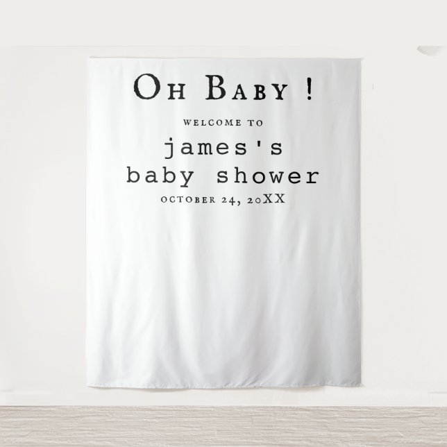 Tapete De Parede Cenário Fotográfico Boho para Chá de Bebê (Frente)