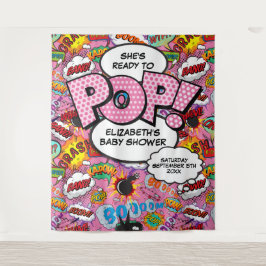 Tapete De Parede Cenário Fotográfico Rosa Chique para Chá de Bebê P