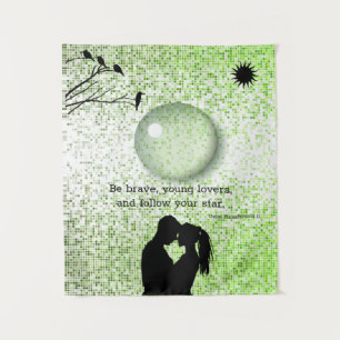 Tapete De Parede Cenário Romântico de Amantes Moderno Urbano