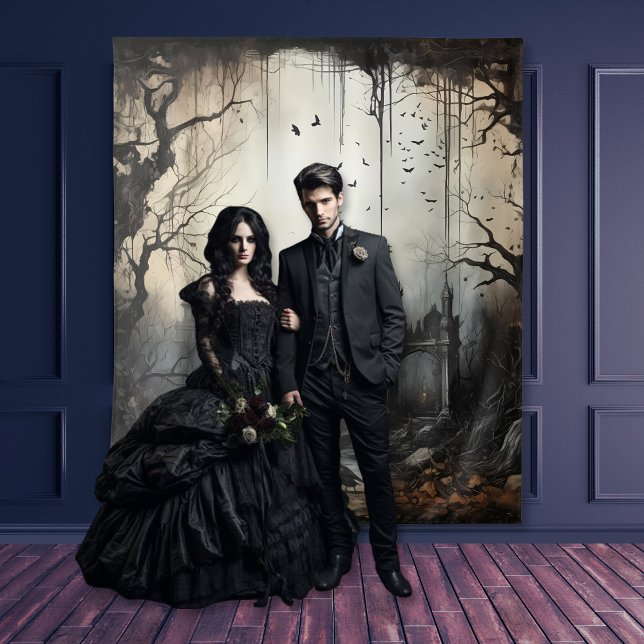 Tapete De Parede Cenas de Moodo Gótico Arcos e Pássaros Creme & Pre (Criador carregado)