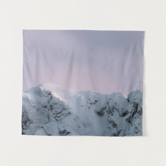 Tapete De Parede Céu roxo sobre montanhas (Frente (Horizontal))