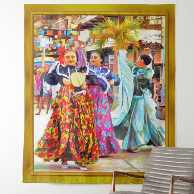 Tapete De Parede Ceviche (Dancers) no Festival Mexicano 2549 (Criador carregado)
