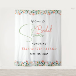 Tapete De Parede Chá de Bebê de Flor Retro Fofo 