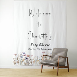 Tapete De Parede Chá de Bebê de Flores Silvestres Baby In Bloom