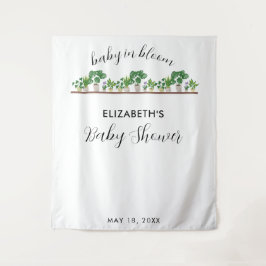 Tapete De Parede Chá de Bebê em Flor Greenery Botânica