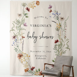 Tapete De Parede Chá de Bebê Floral Boho