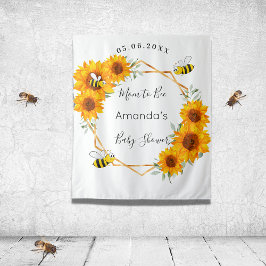 Tapete De Parede Chá de Bebê Mamãe Abelha girassóis neutro em gêner