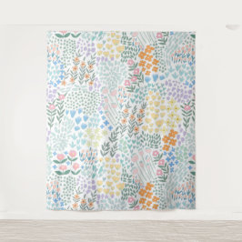 Tapete De Parede Chá de Bebê Moderno Floral Bebê em Flor