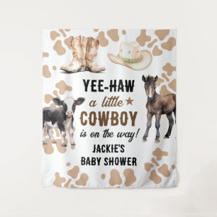 Tapete De Parede Chá de Bebê Pequeno Cowboy Rodeio