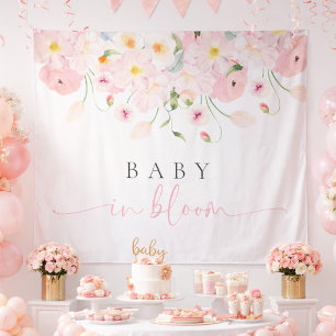 Tapete De Parede Chá de Bebê Rosa Bebê em Flor