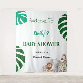 Tapete De Parede Chá de Bebê Safari Personalizado