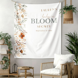 Tapete De Parede Chá de fraldas de flor selvagem Terracotta