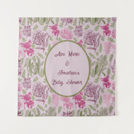 Tapete De Parede Chá de fraldas de Garota Eucalyptus de Peony Botân