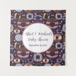 Tapete De Parede Chá de fraldas de Rosquinhas Roxas