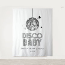 Chá de fraldas 'Disco Baby' da Silver Disco Ball
