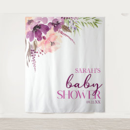 Tapete De Parede Chá de fraldas Floral Violeta Roxo