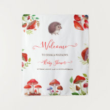 Chá de fraldas Russo da Floresta de Cor Vermelha d