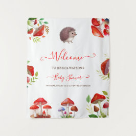 Tapete De Parede Chá de fraldas Russo da Floresta de Cor Vermelha d