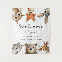 Chá de fraldas Viagem de Animais Florestais