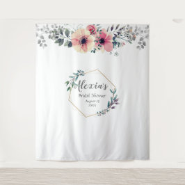 Tapete De Parede Chá de Noiva Botânico Elegante