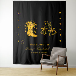 Tapete De Parede Chá de Noiva Botas e Espumante