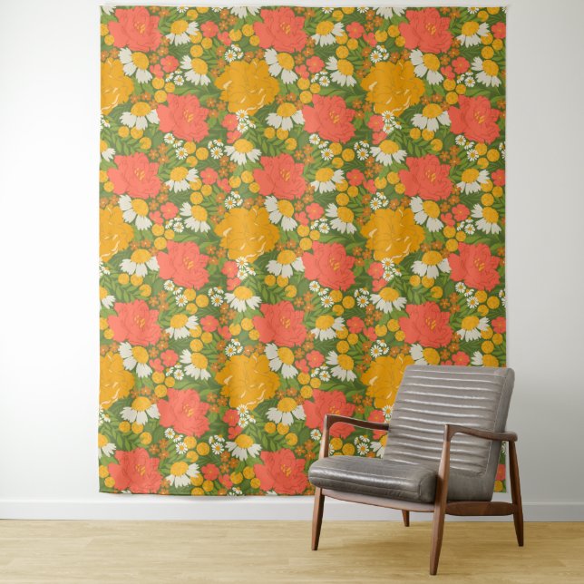Tapete De Parede Chá de Noiva com Buquê de Flores (In Situ)