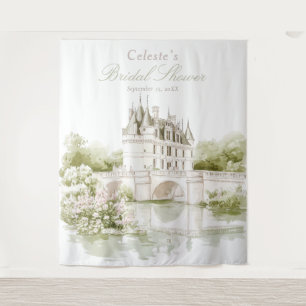 Tapete De Parede Chá de Noiva Romance Francês Château Elegante