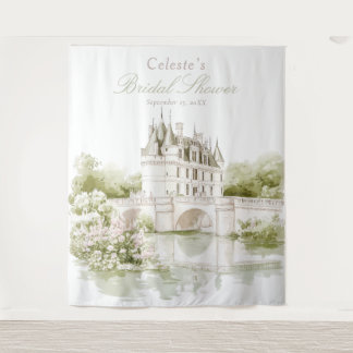 Tapete De Parede Chá de Noiva Romance Francês Château Elegante