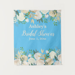 Tapete De Parede Chá de panela Foto Booth Fundo Azul Prop.