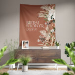 Tapete De Parede Chá de panela pampas terracota elegante moderna<br><div class="desc">Chá de panela de pampas e eucalipto moderno de boho elegante natural,  terracotta na moda,  fazenda de festa rústica,  design.</div>