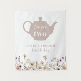 Tapete De Parede Chá Para Dois 2º Aniversário Floral
