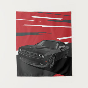 Tapete De Parede Challenger RT preto