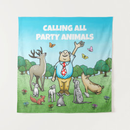 Tapete De Parede Chamando Todos os Animais de Festas de Aniversário