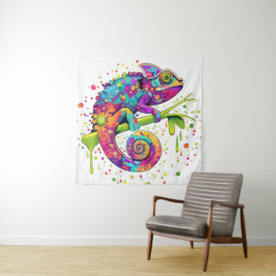 Tapete De Parede Chameleon Paint mantém estilo aquarela