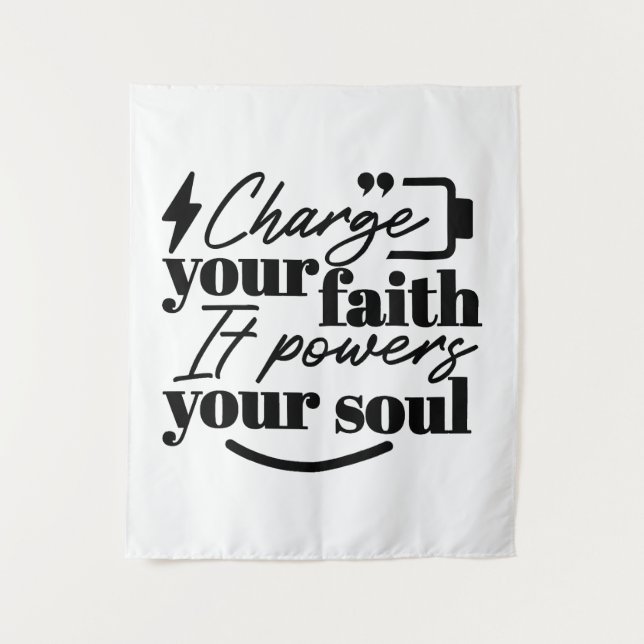 Tapete De Parede Charge Your Faith – Christian Inspirational Quote  (Frente)