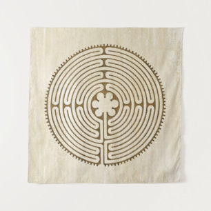 Tapete De Parede Chartres Labyrinth - Símbolo Espiritual Antiquado